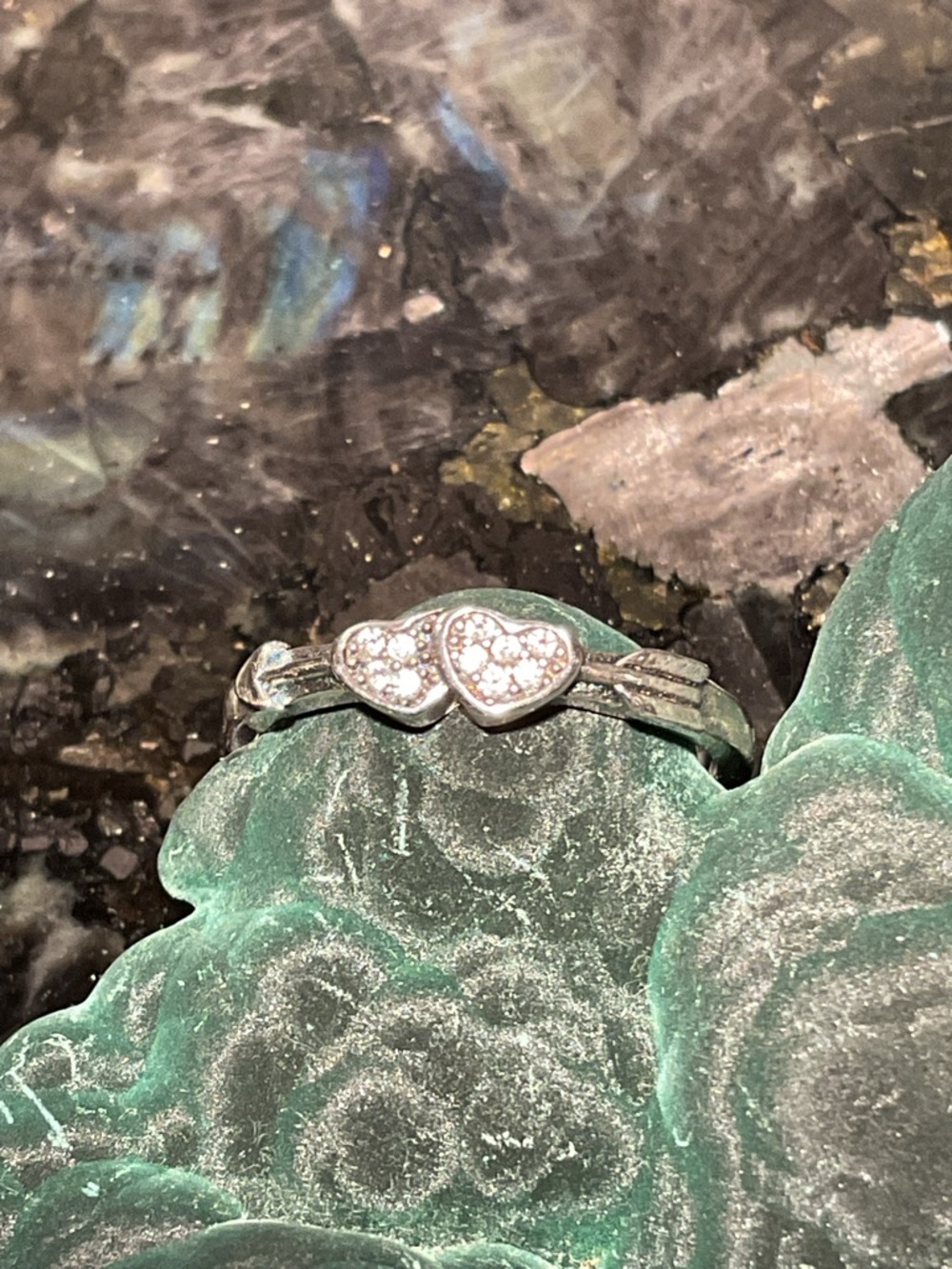 Double Heart and Arrow Ring 6